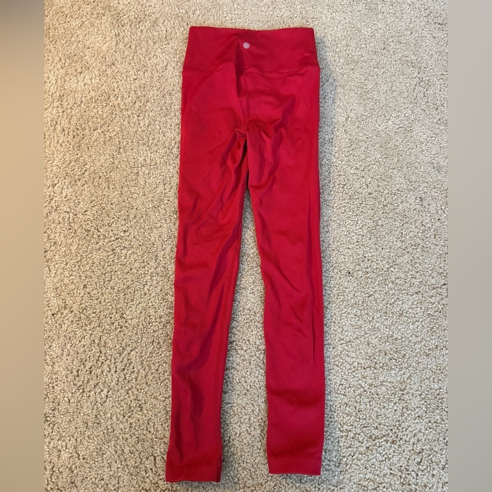 Athleta Bright Red High-Rise Active Leggings😎 - Picture 1 of 7